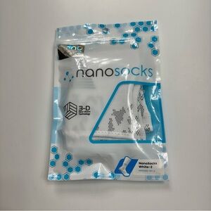 NWT Nano Socks White 3-D Nano Weave Technology